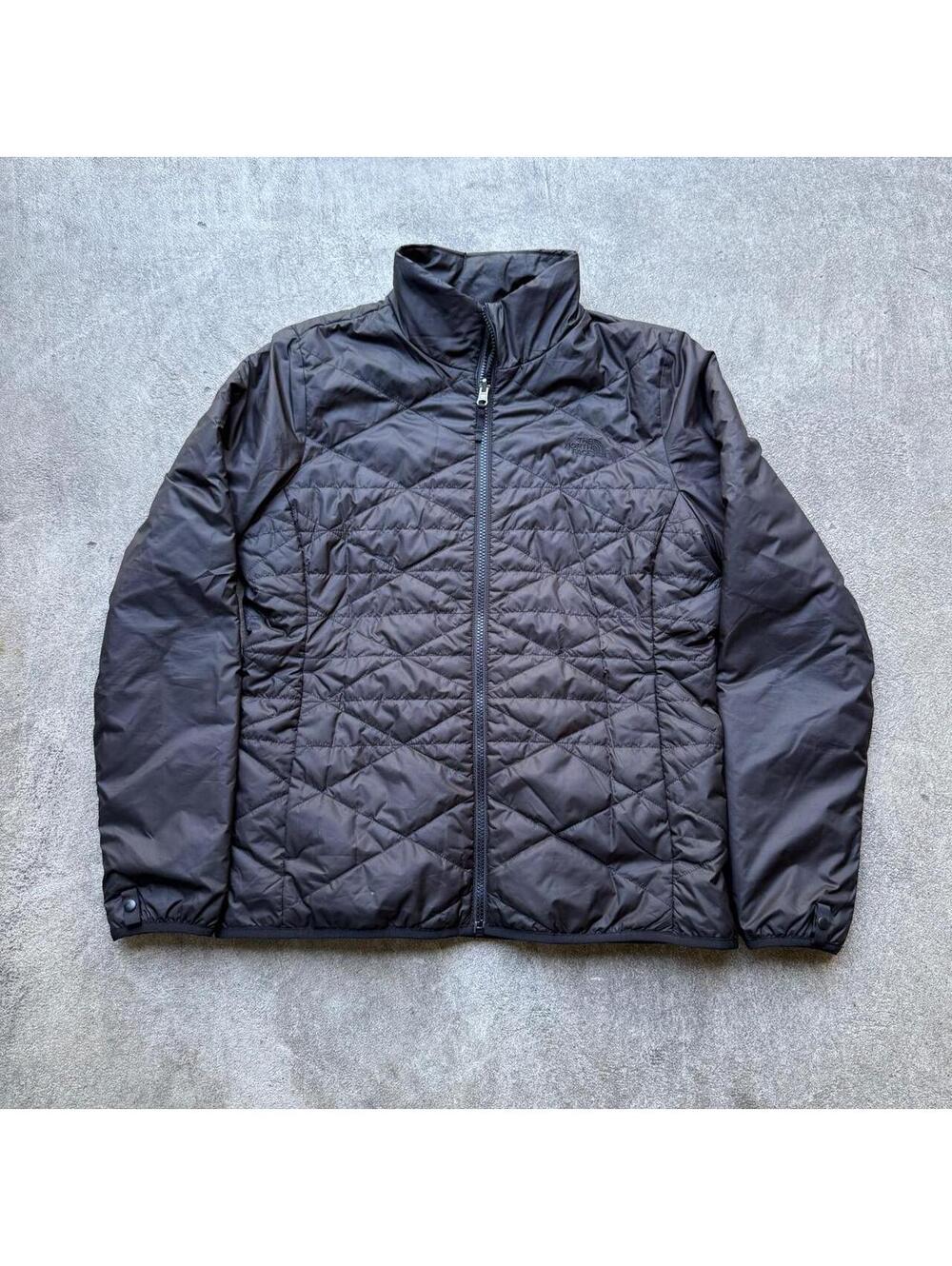 The North Face black quilted puffer jacket with diamond pattern